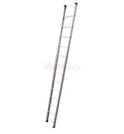 Model No. 1410 Aluminium Single Ladder Round Step for Home, Warehouse and Industrial Access Use, Professional Portable Ladder for Maintenance, Storage, Repair and Working Tasks 